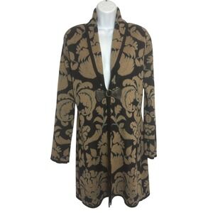 Soft Surroundings Womens Sm Wool Blend Cardigan D'Orsay Pattern Regancy Cozy‎